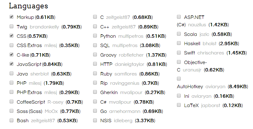 Prism.js语言支持
